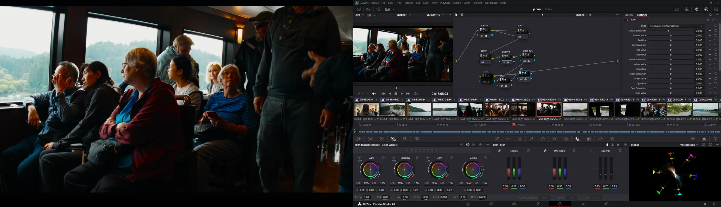Before and after comparison showing corrected color balance